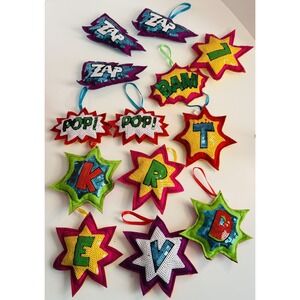 New Letter Ornament Bundle Letters Multicolor Felt